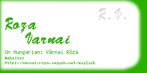 roza varnai business card