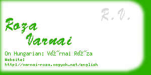 roza varnai business card